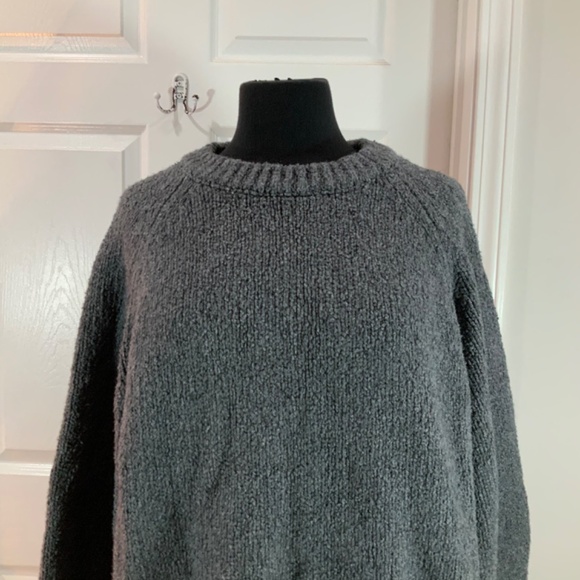 Banana Republic Gray Cotton Wool Chunky Knit Warm Sweater Size XL - Picture 2 of 7